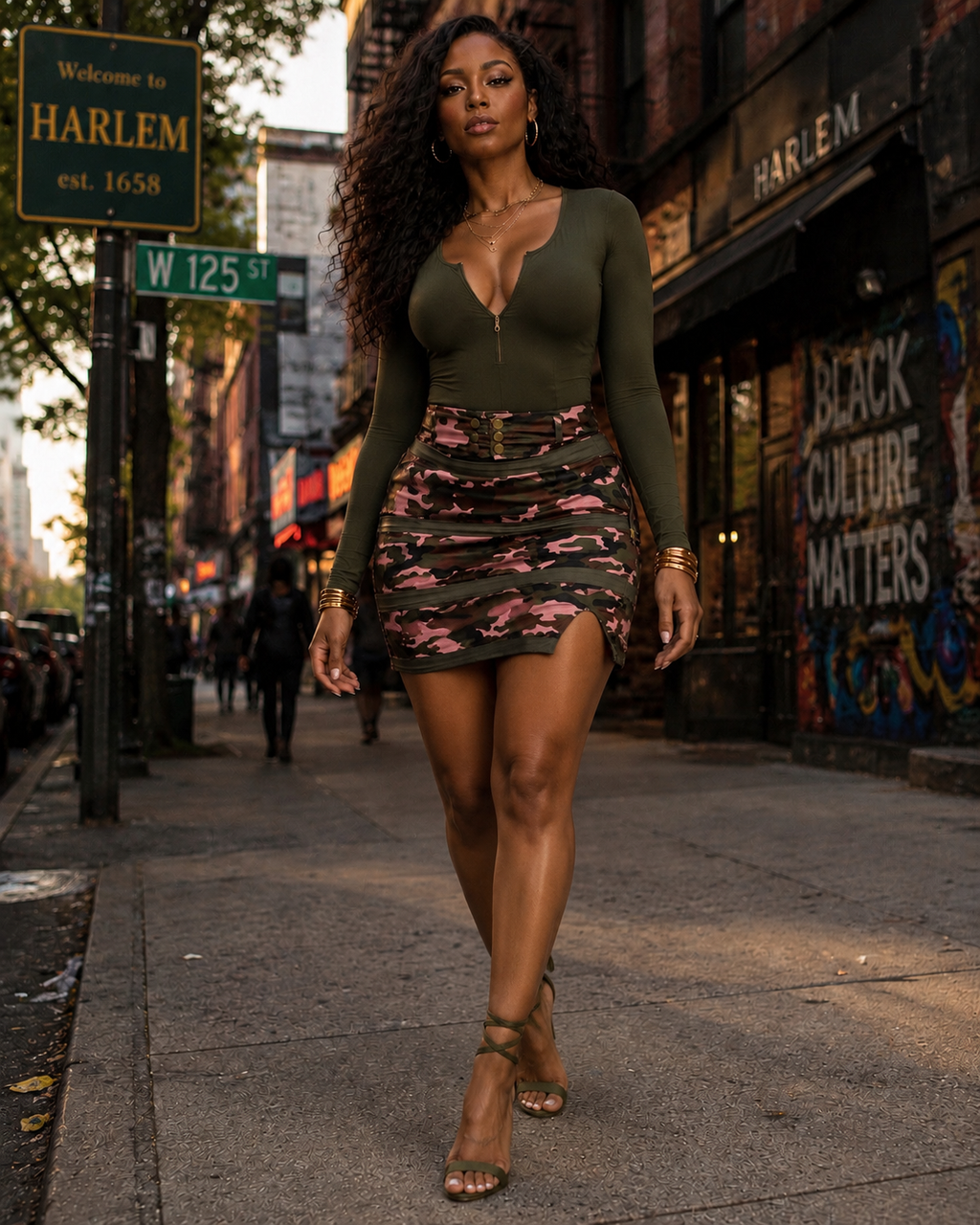 Pink Camo Statement Skirt