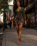 Pink Camo Statement Skirt